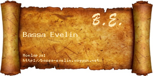 Bassa Evelin névjegykártya